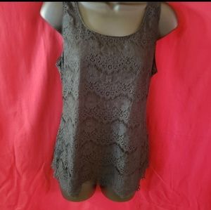 Black lace cami tank by Banana republic